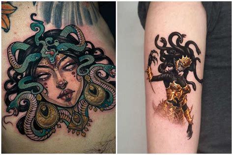 versace tatto|realistic medusa tattoos.